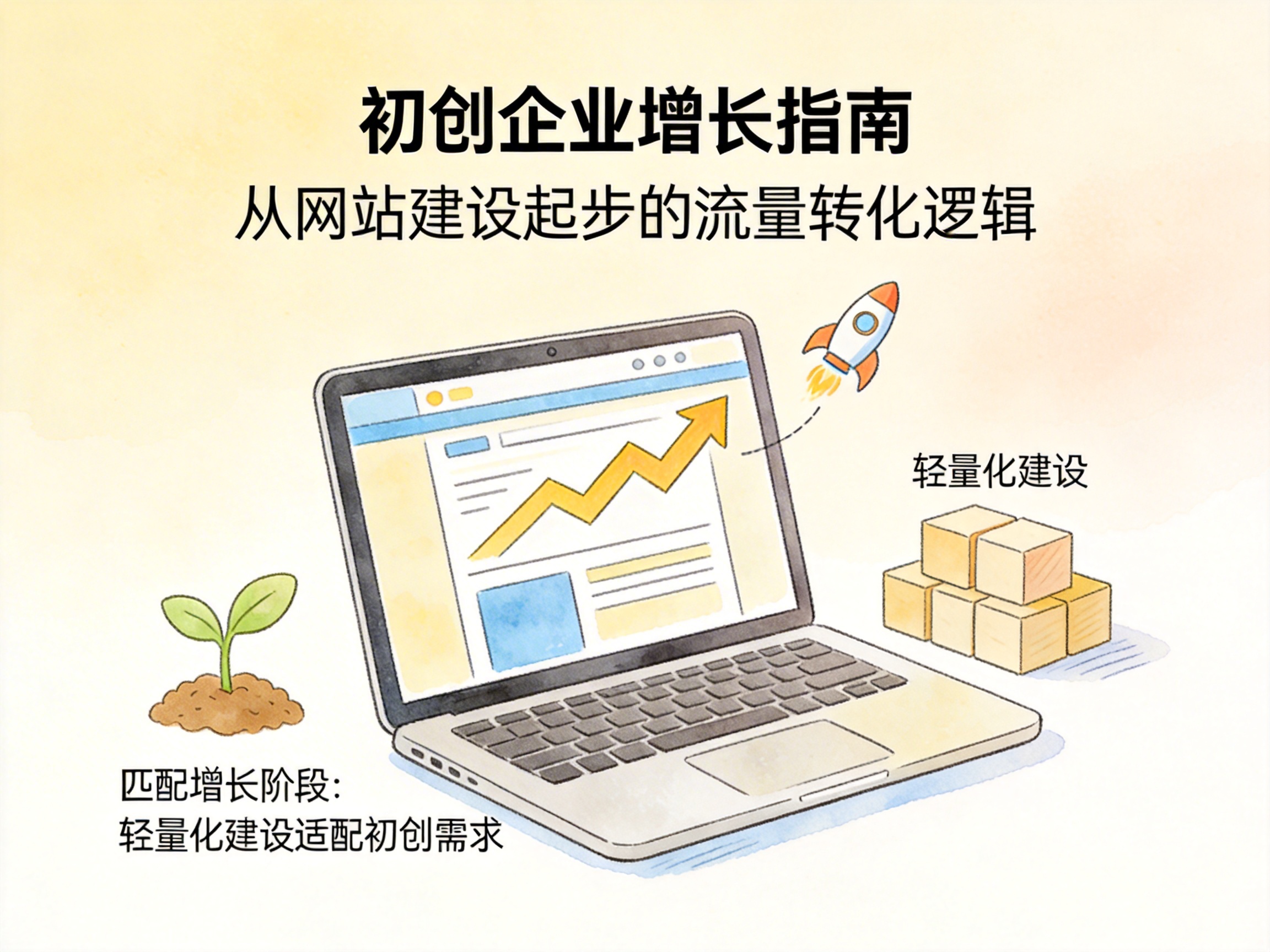 初创企业增长指南：从网站建设起步的流量转化逻辑