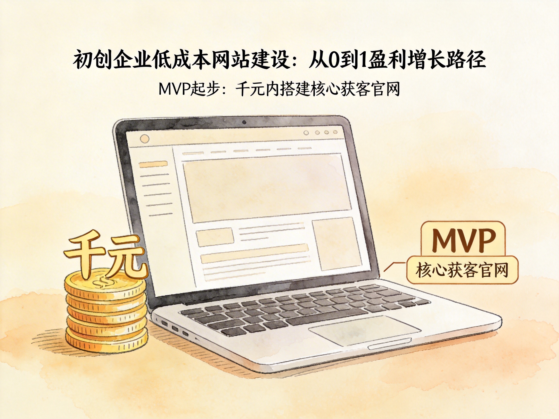 初创企业低成本网站建设：从0到1盈利增长路径