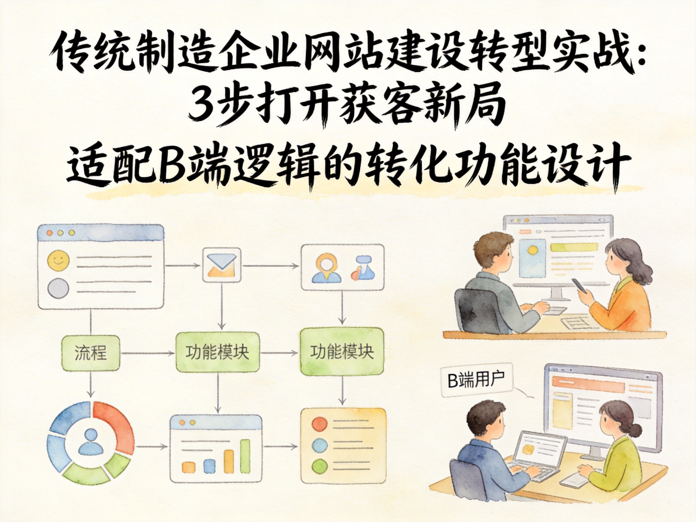 传统制造企业网站建设转型实战：3步打开获客新局