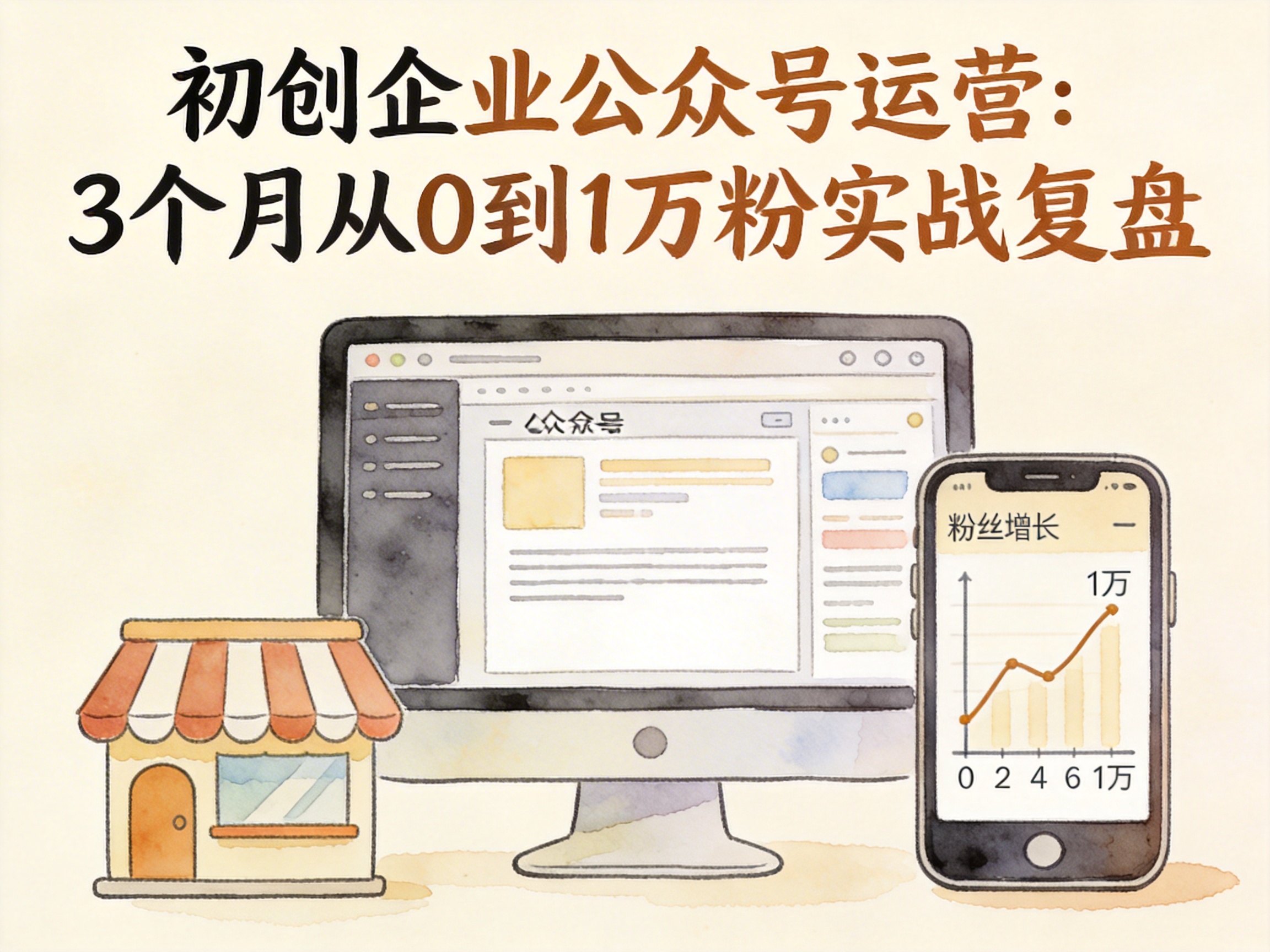 初创企业公众号运营：3个月从0到1万粉实战复盘