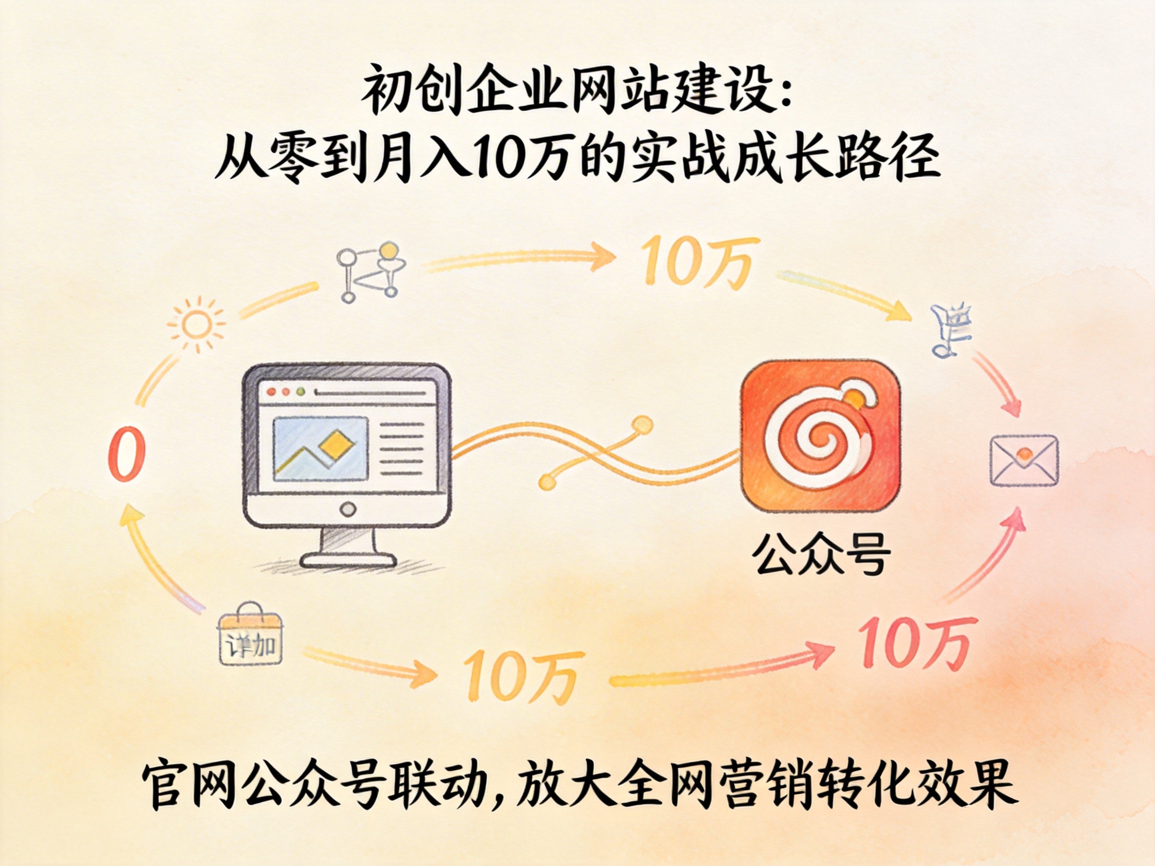 初创企业网站建设：从零到月入10万的实战成长路径 - 配图2