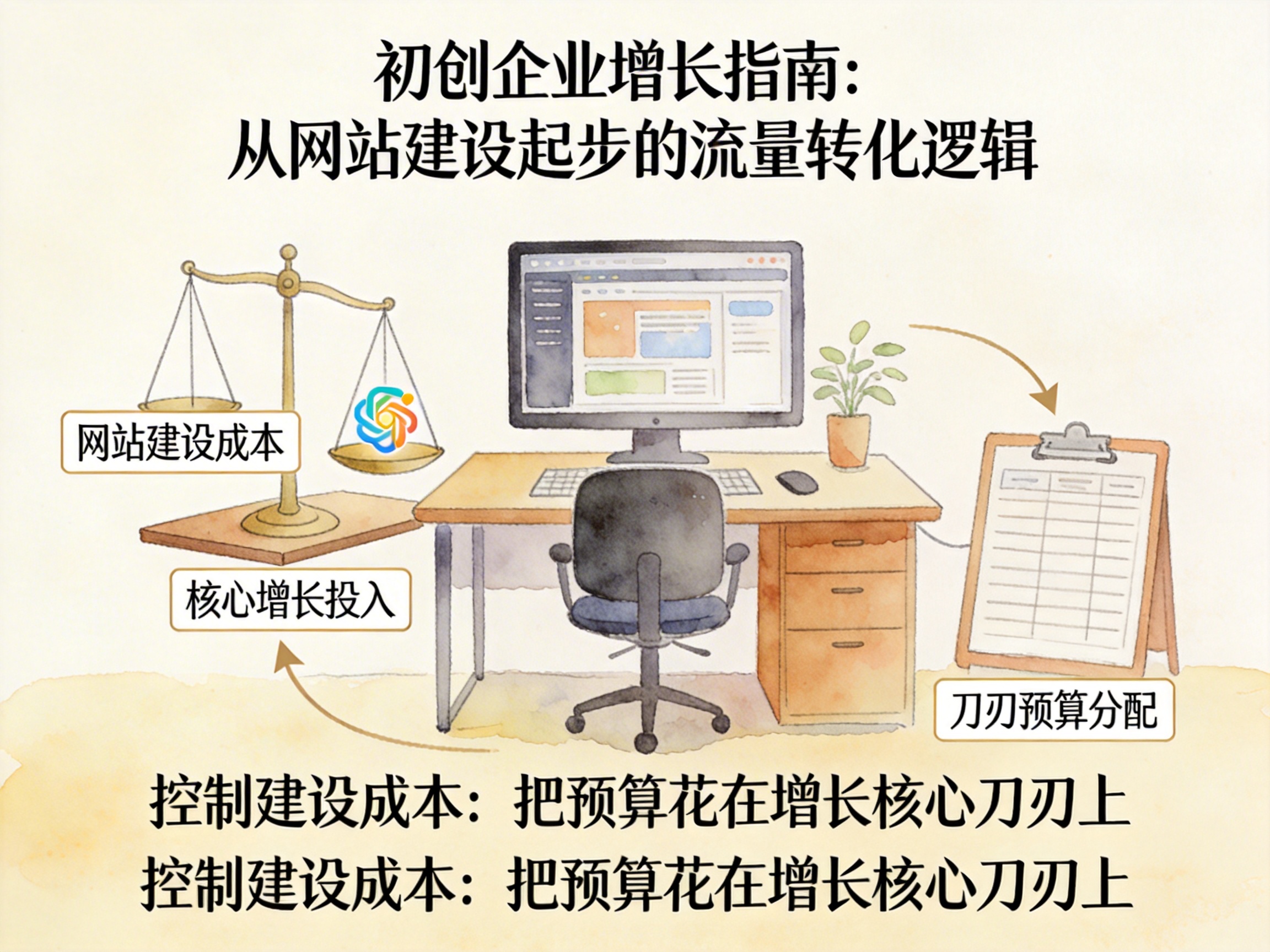 初创企业增长指南：从网站建设起步的流量转化逻辑