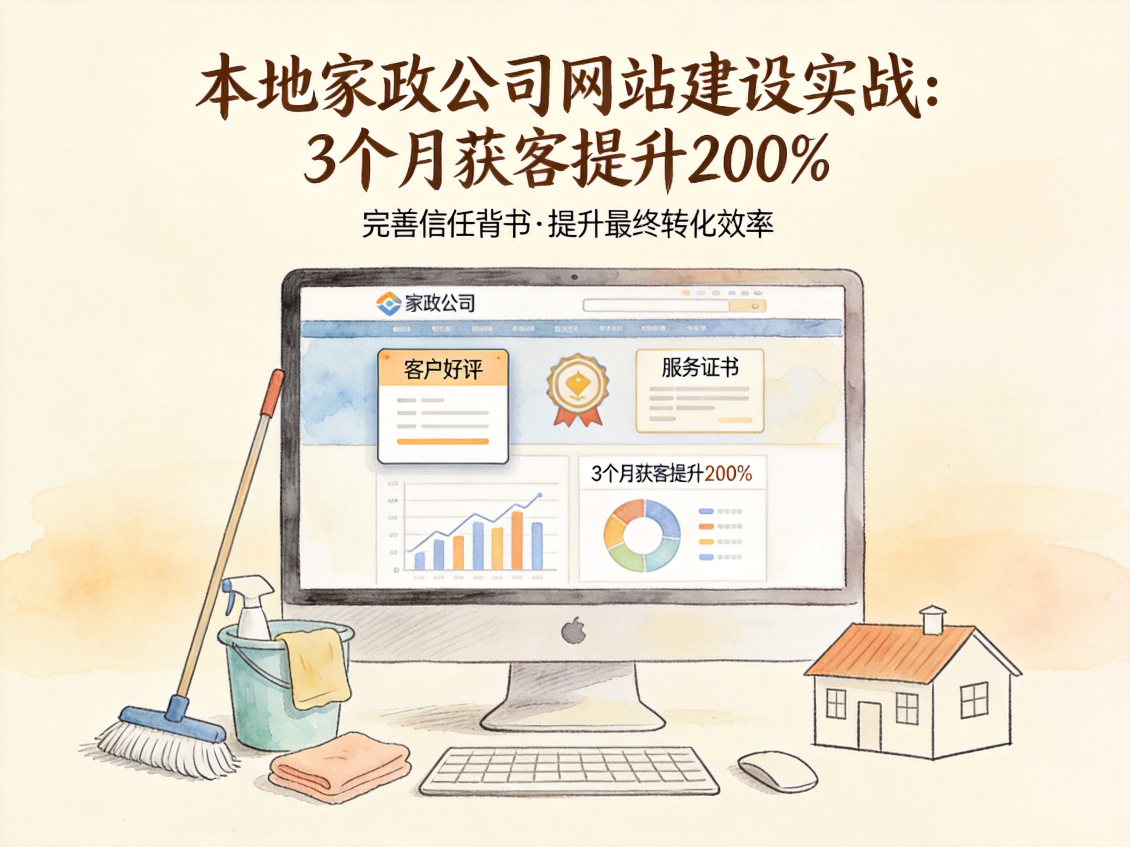 本地家政公司网站建设实战：3个月获客提升200% - 配图3