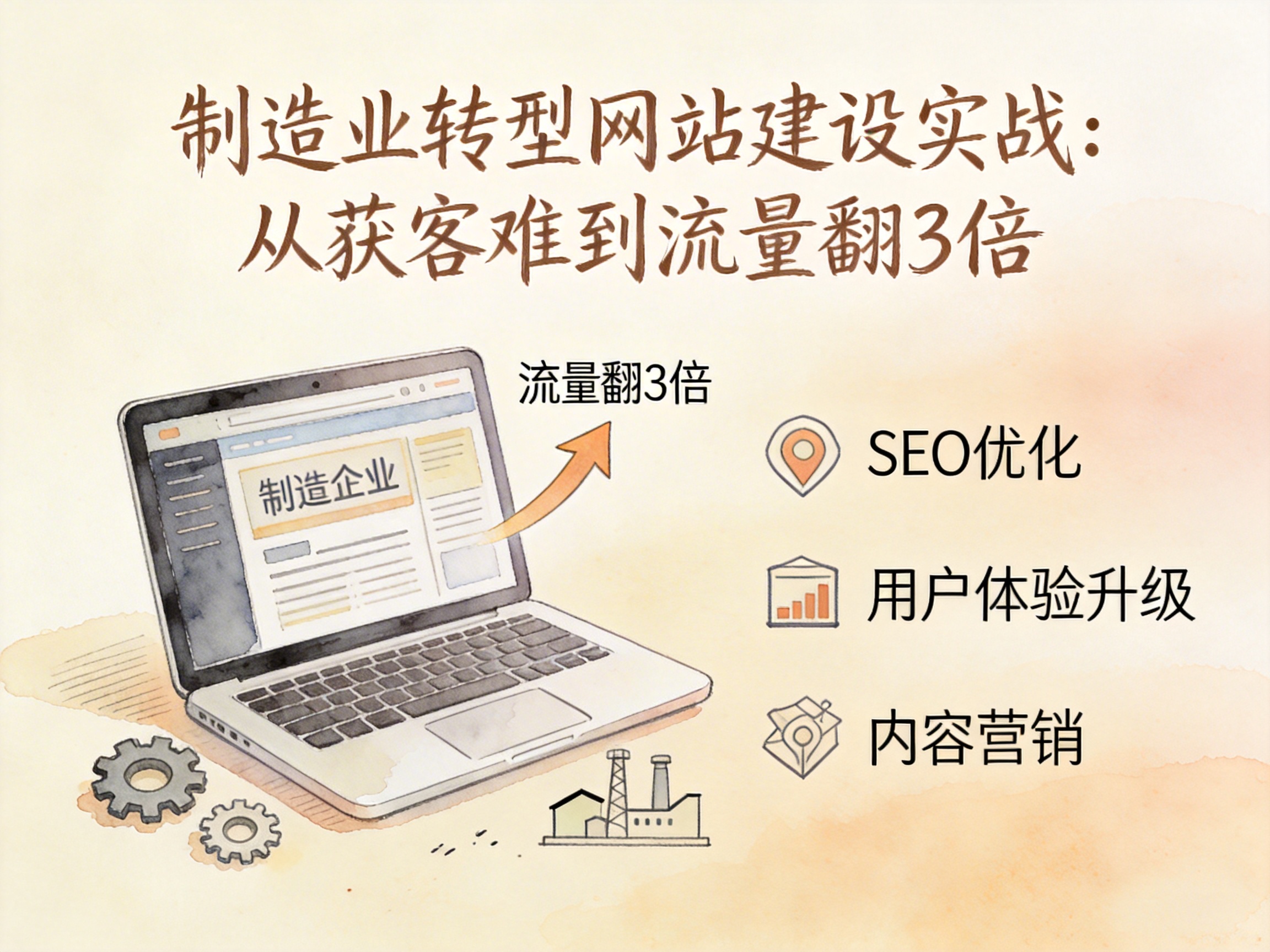 制造业转型网站建设实战：从获客难到流量翻3倍 - 配图2