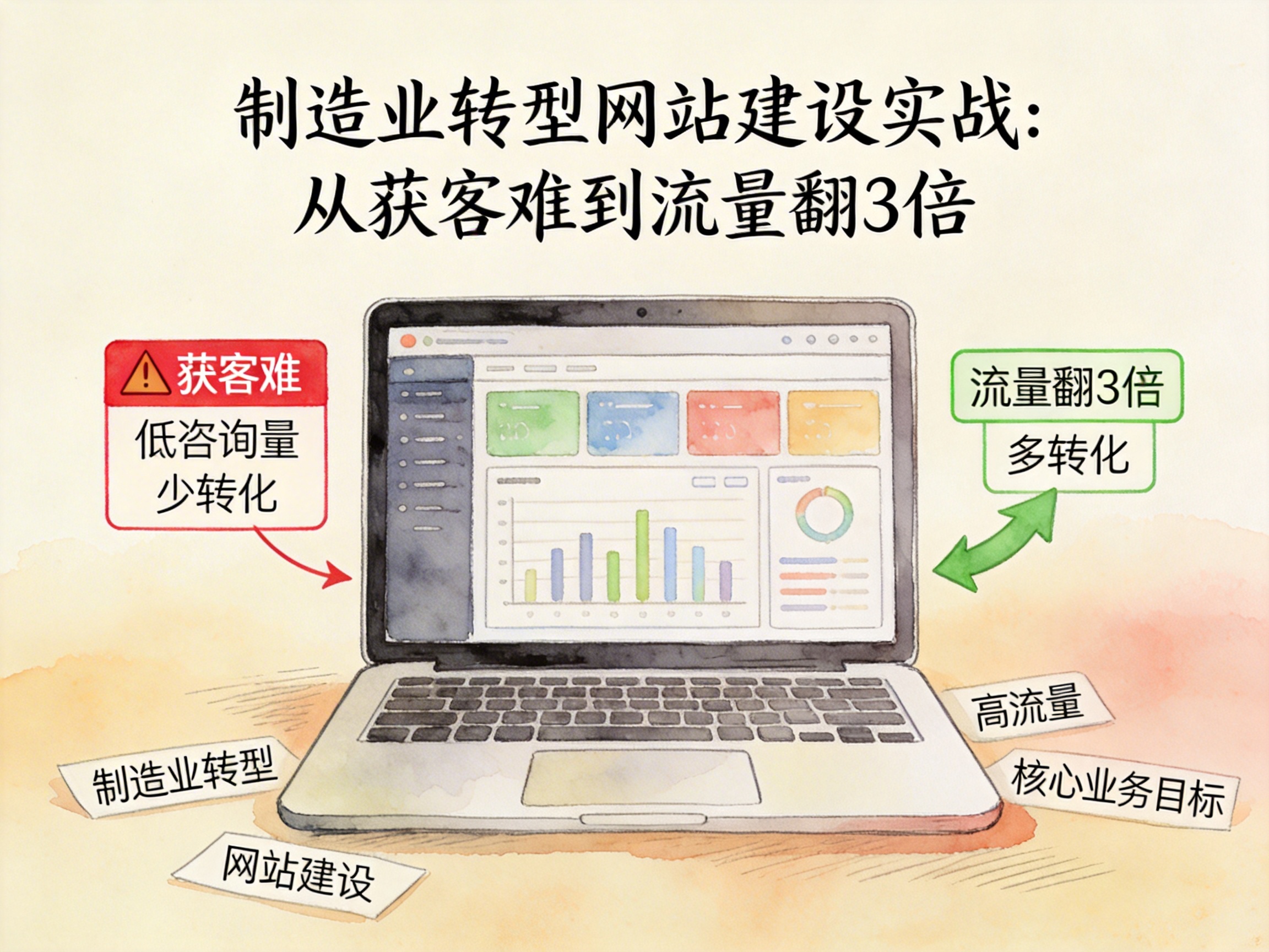制造业转型网站建设实战：从获客难到流量翻3倍 - 配图1